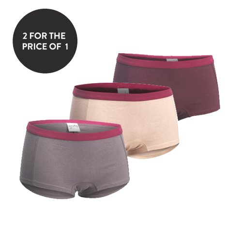 304232 ladies´ fashion cotton boxer(3k)***2for1***