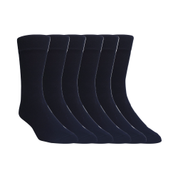 SOLID COTTON SOCKS (6PAR)